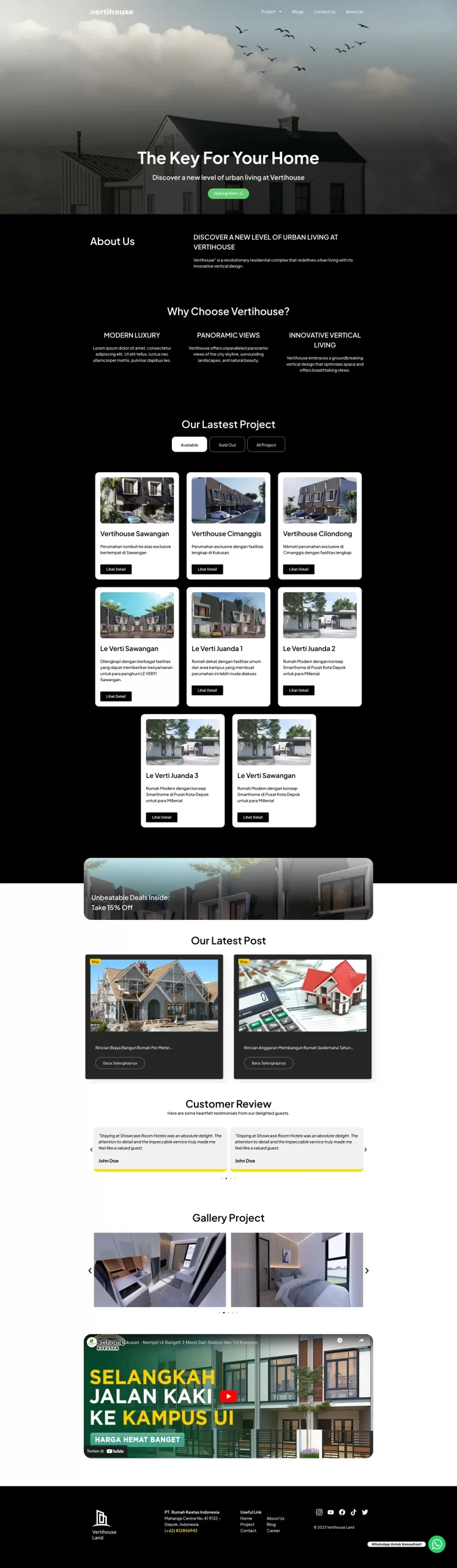 contoh portofolio website - liburan di rumah